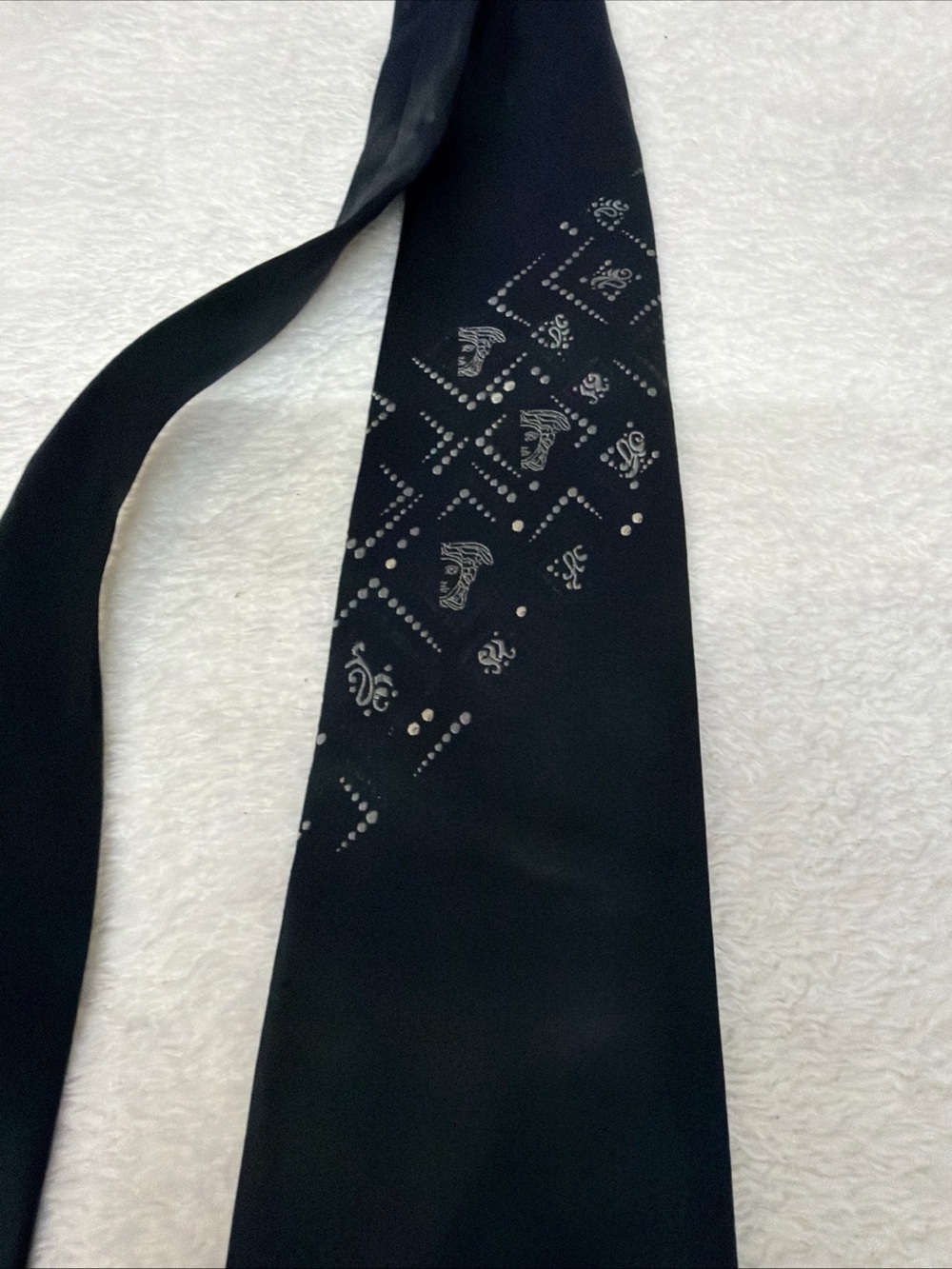 Versace Collection Men’s Black Tie  - 100%silk made in Italy 60” Medusa